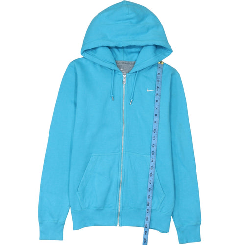 Nike Men Blue Full Zip Hoodie Size M Fleece Cotton Blend