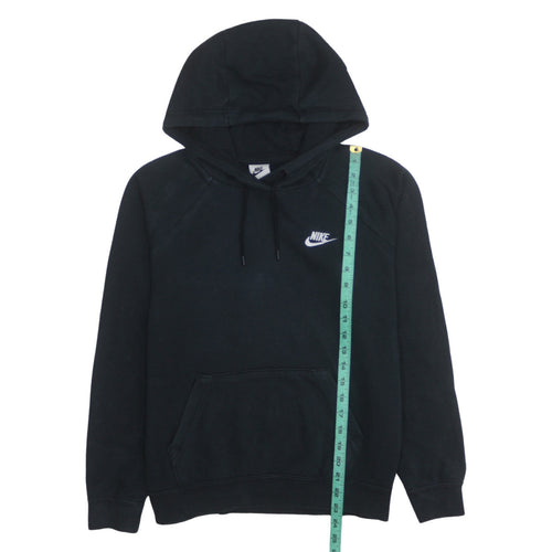 Nike Women Black Medium Pullover Hoodie Cotton Blend Casual Sweatshirt