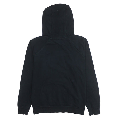 Nike Women Black Medium Pullover Hoodie Cotton Blend Casual Sweatshirt