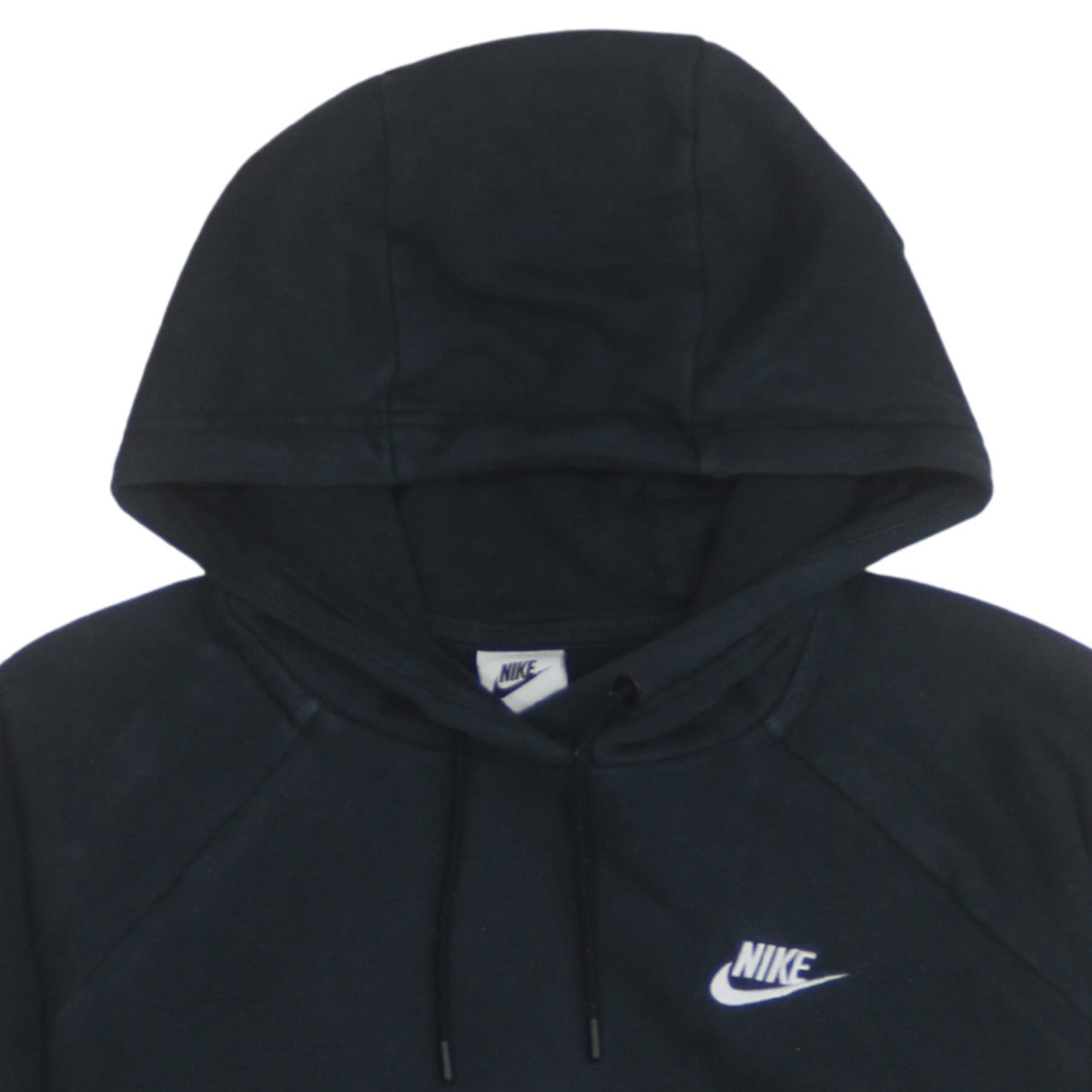 Nike Women Black Medium Pullover Hoodie Cotton Blend Casual Sweatshirt