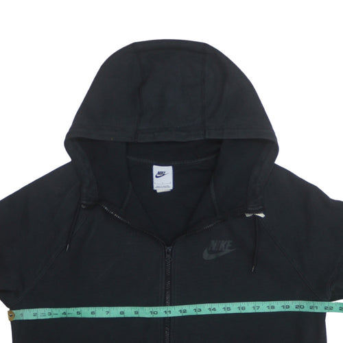 Nike Men's Black Full Zip Hoodie L Regular Fit Fleece Sweatshirt