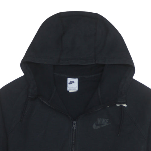 Nike Men's Black Full Zip Hoodie L Regular Fit Fleece Sweatshirt