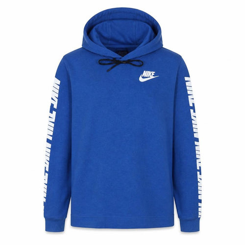 Nike Men's Blue Pullover Hoodie S Regular Fit Graphic Sportswear