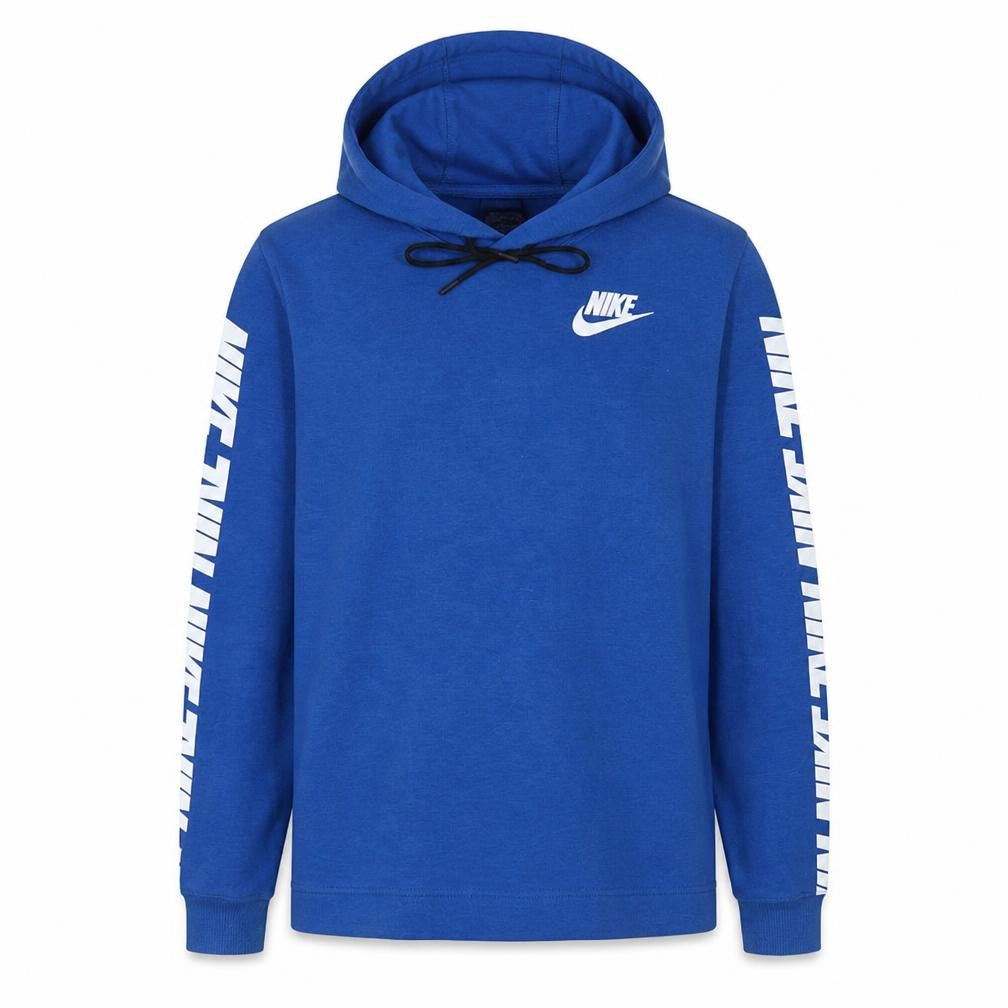 Nike Men's Blue Pullover Hoodie S Regular Fit Graphic Sportswear