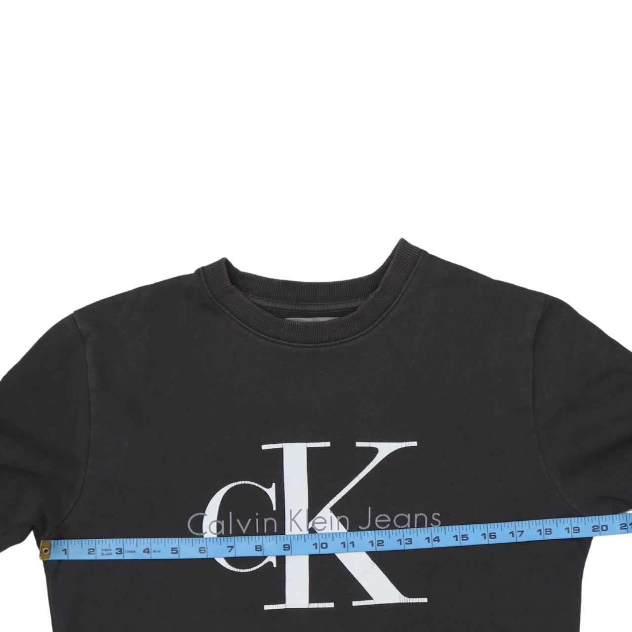 Calvin Klein Jeans Men's Black XS Crew Neck Logo Sweatshirt