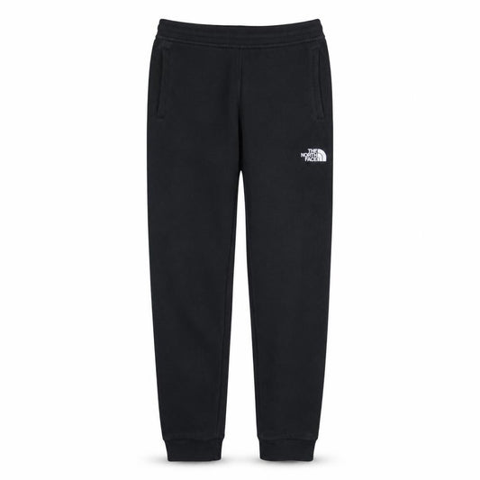 Front view of The North Face boys’ black jogger trousers l fleece sweatpants