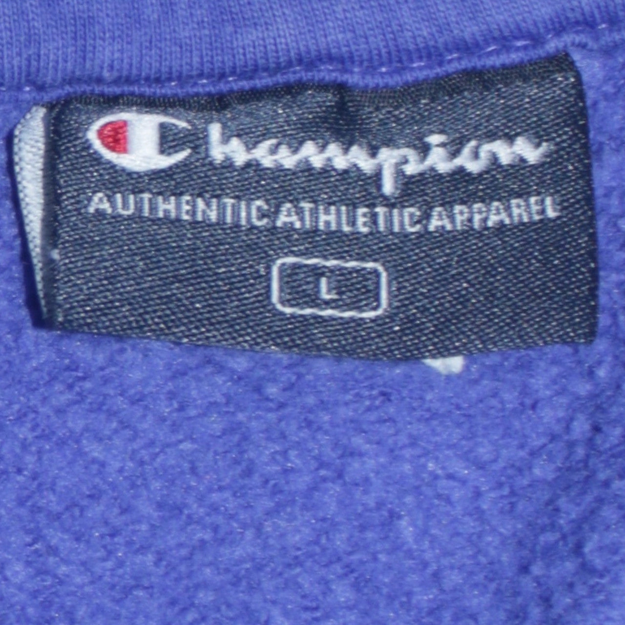 Champion Women's Blue Full Zip Hoodie Size L Cotton Blend