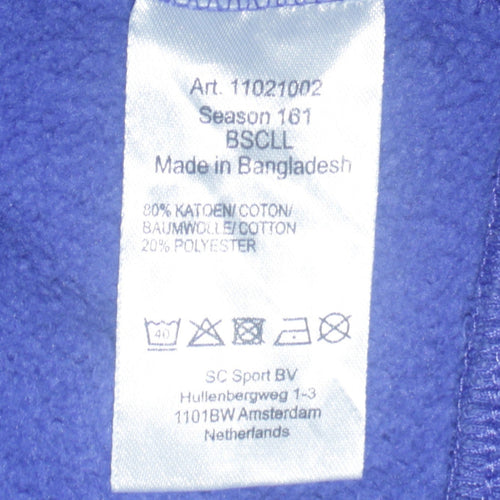 Champion Women's Blue Full Zip Hoodie Size L Cotton Blend