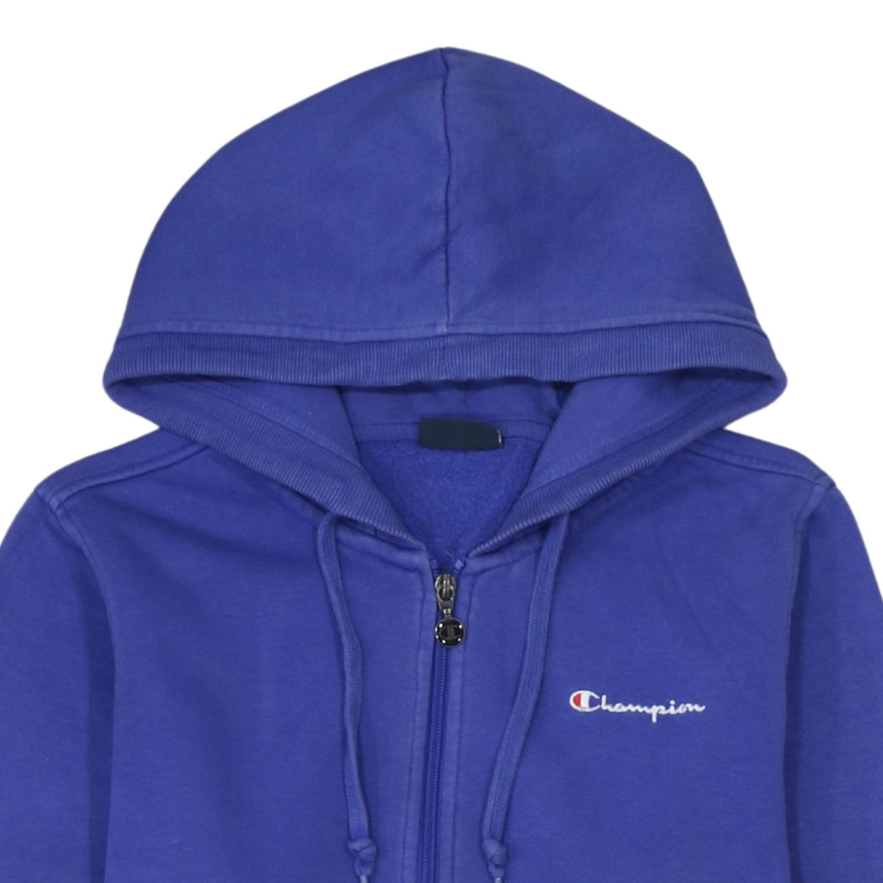 Champion Women's Blue Full Zip Hoodie Size L Cotton Blend