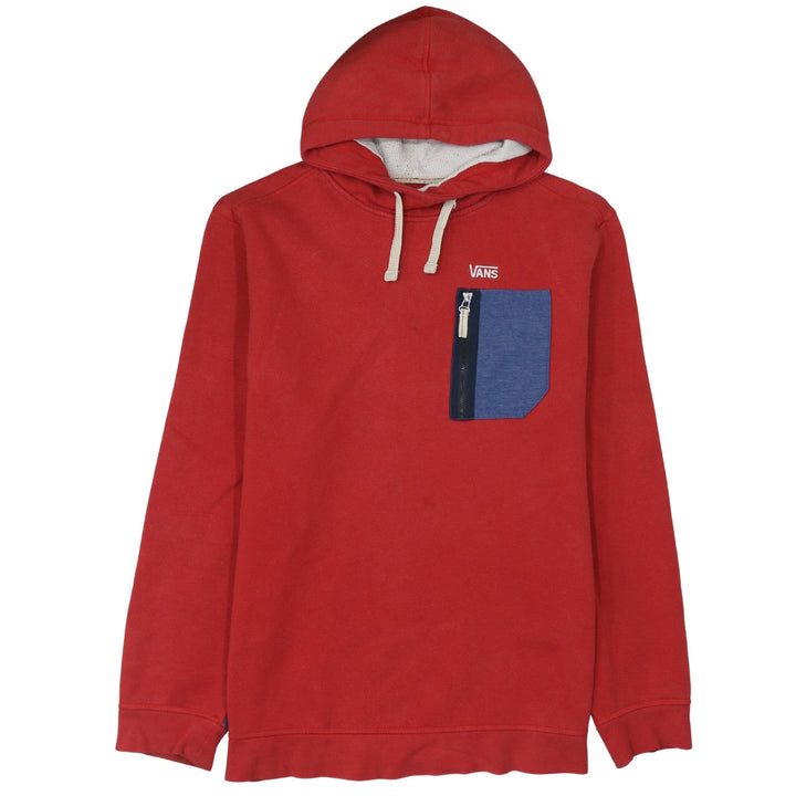 Vans Men's Red Pullover Hoodie XL Fleece Lined Skate Sweatshirt