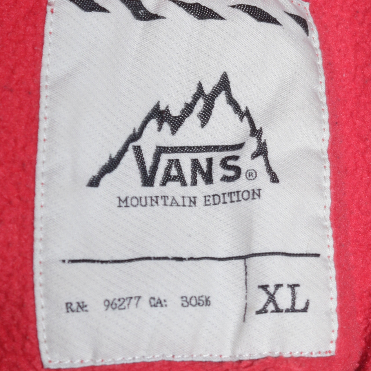 Vans Men's Red Pullover Hoodie XL Fleece Lined Skate Sweatshirt