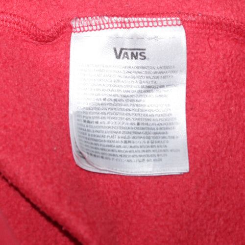 Vans Men's Red Pullover Hoodie XL Fleece Lined Skate Sweatshirt