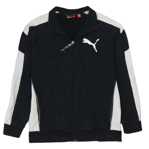 Puma Teens Black Full Zip Sports Sweatshirt L