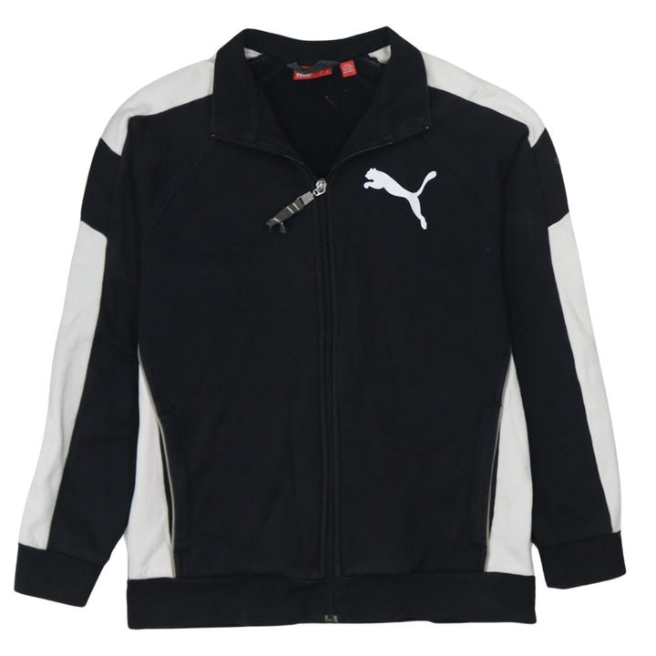 Puma Teens Black Full Zip Sports Sweatshirt L