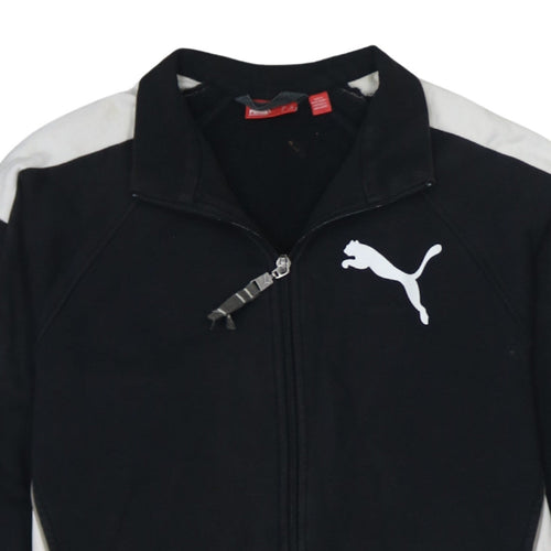 Puma Teens Black Full Zip Sports Sweatshirt L