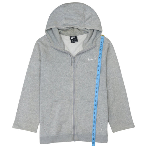 Nike Men's Grey Full Zip Hoodie Size M Regular Fit Sportswear
