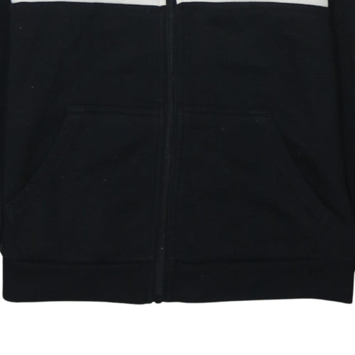 FILA Men’s Black & White Full Zip Hoodie Size S Regular Fit