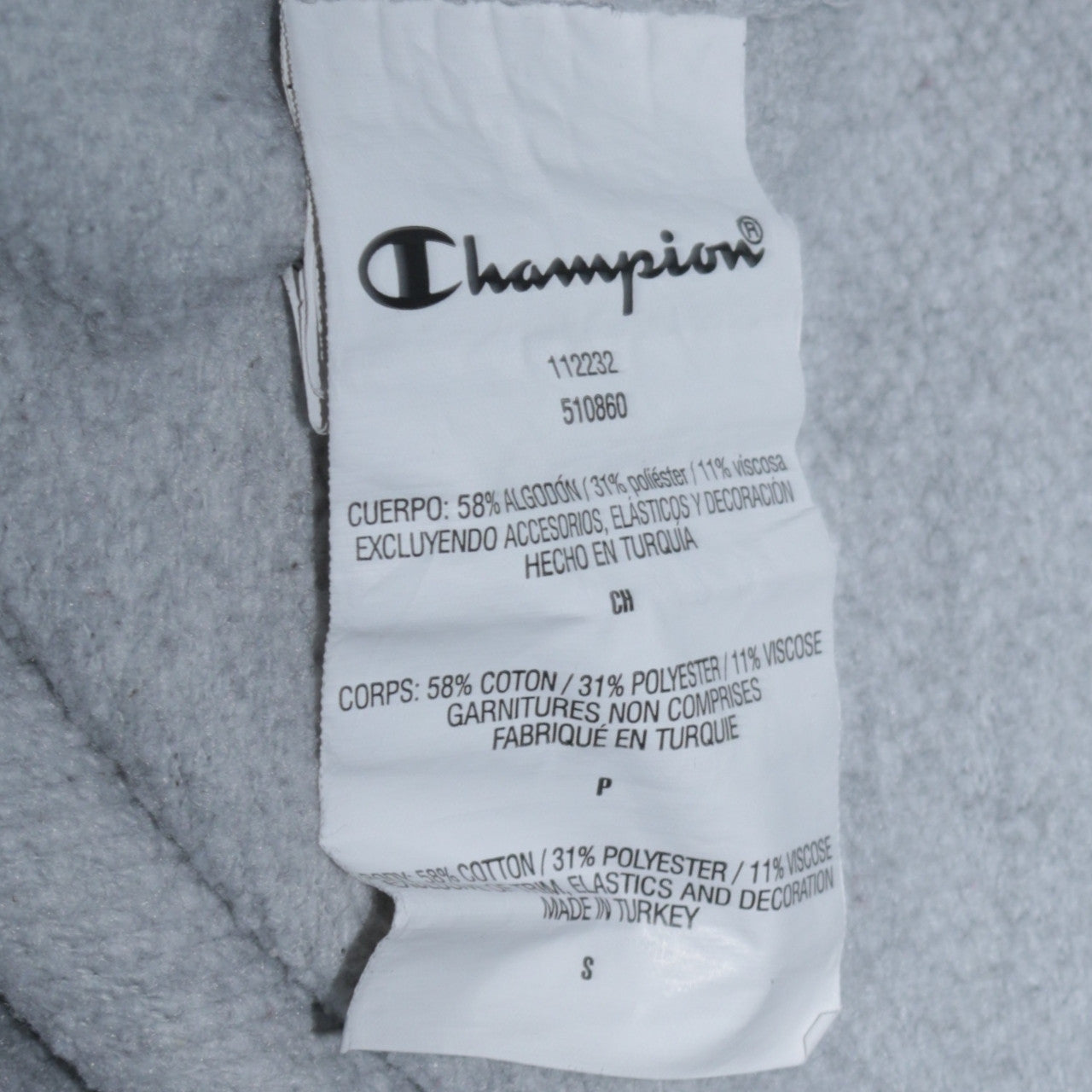 Champion Women Grey Small Pullover Hoodie Cotton Blend Logo