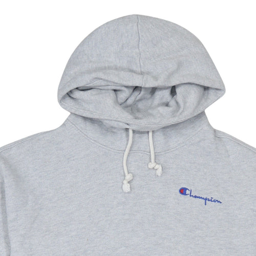 Champion Women Grey Small Pullover Hoodie Cotton Blend Logo