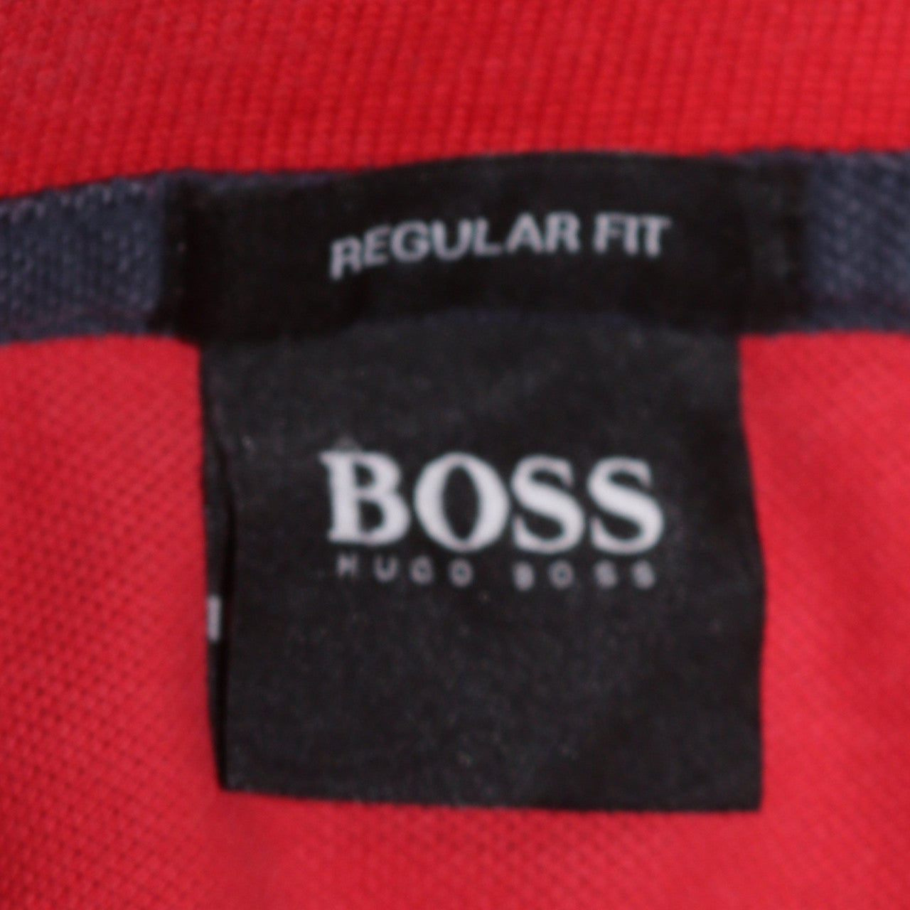 Hugo Boss Men's Red Regular Fit Cotton Polo Shirt Size L