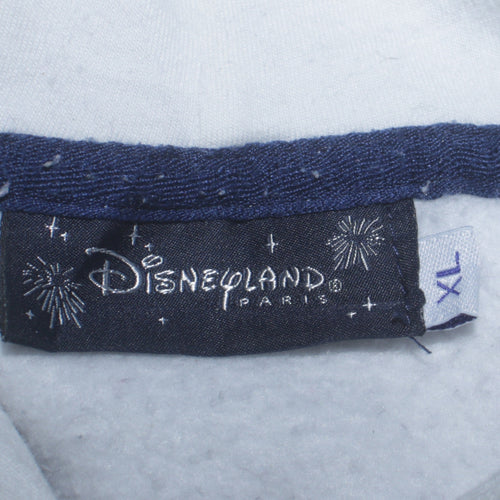 Disneyland Paris White XL Women's Full Zip Hoodie with Mickey Design
