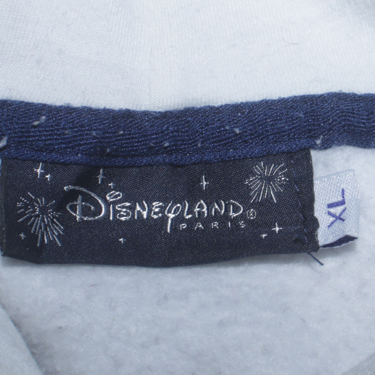 Disneyland Paris White XL Women's Full Zip Hoodie with Mickey Design