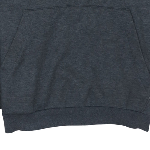 Adidas Men’s Grey XL Pullover Hoodie with Logo Stripes