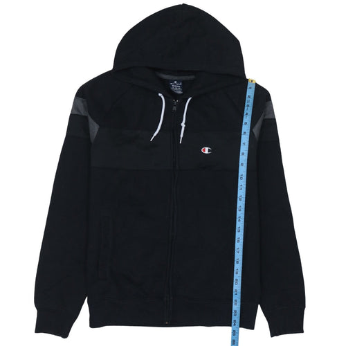 Champion Mens Black Full Zip Hoodie Medium Sports Casual