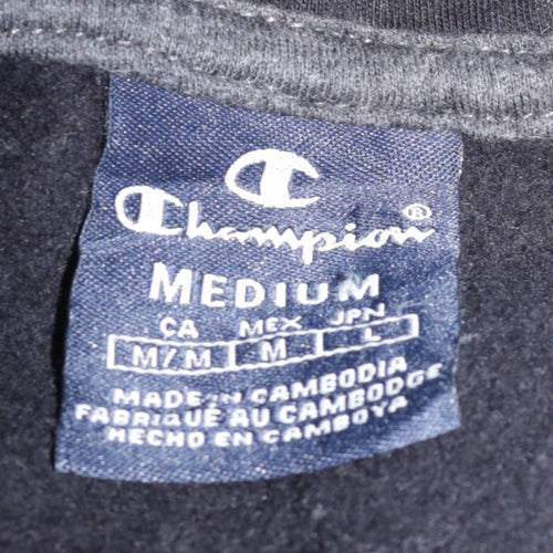 Champion Mens Black Full Zip Hoodie Medium Sports Casual