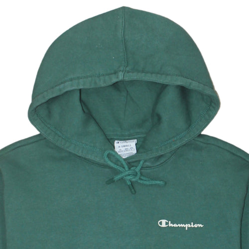 Champion Womens Green Pullover Hoodie XS Cotton Blend Casual