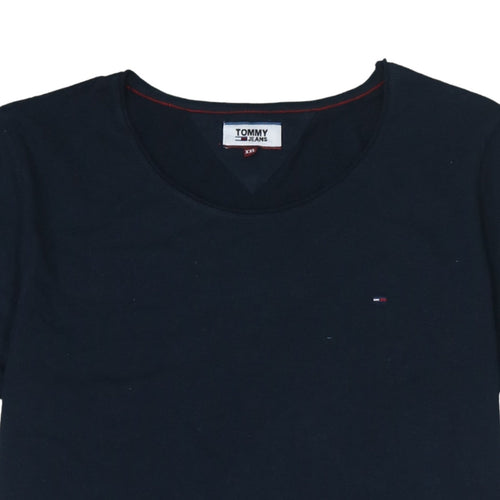 Tommy Jeans Men's Blue 2XL Crew Neck Short Sleeve Cotton T-Shirt