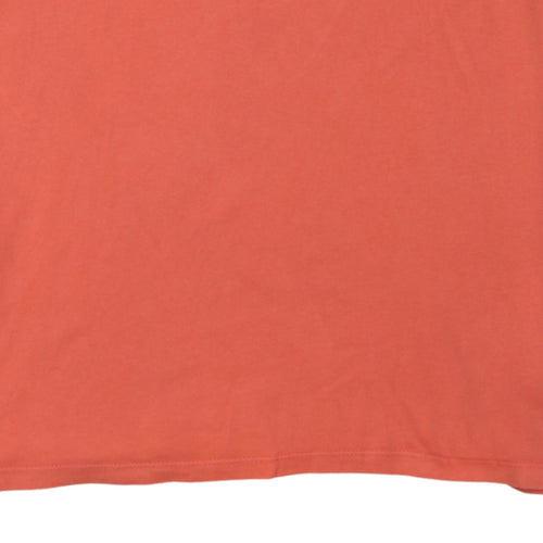 Nike Men's Orange XL Athletic Fit Crew Neck Cotton T-Shirt