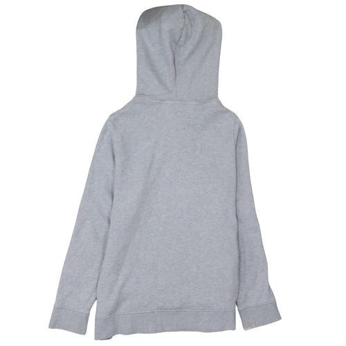 Adidas Women Grey Pullover Hoodie Size 14 Logo Print Cotton Blend