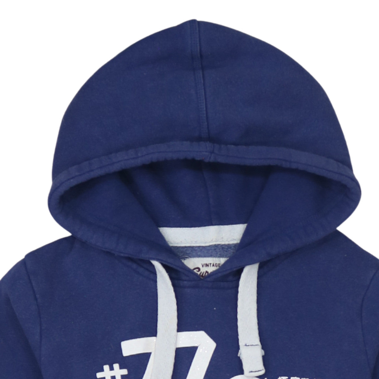 Superdry Women Blue Small Hoodie Pullover Vintage Logo Cotton