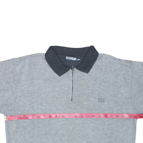 Brice Men's Grey Collared 1/2 Zip Knit Sweatshirt Size L