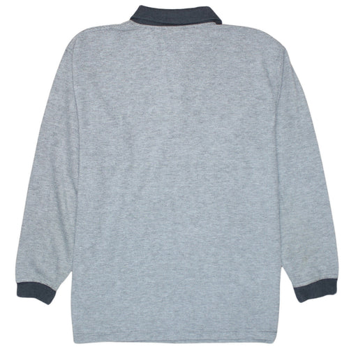 Brice Men's Grey Collared 1/2 Zip Knit Sweatshirt Size L