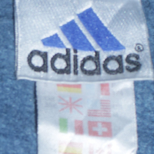 Adidas Mens Blue Embroidered Logo Pullover Sweatshirt Size L
