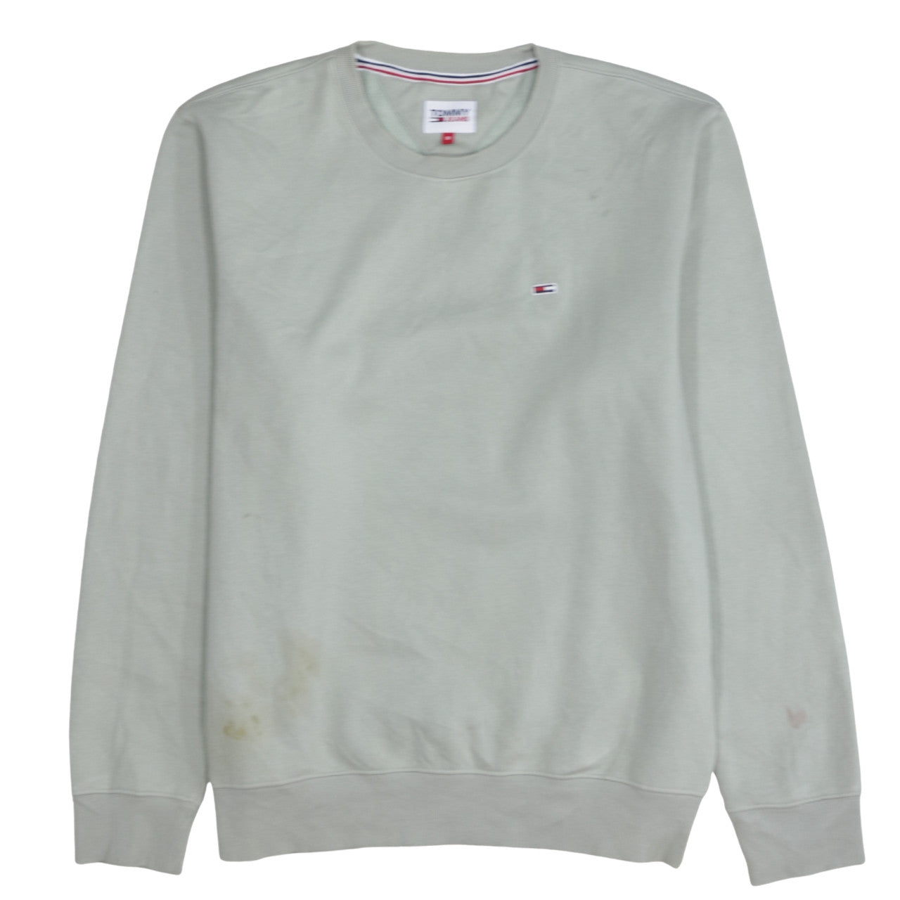 Tommy Jeans Men's Beige Crew Neck Sweatshirt M Pullover Classic Logo