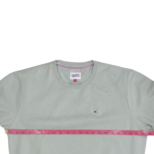 Tommy Jeans Men's Beige Crew Neck Sweatshirt M Pullover Classic Logo