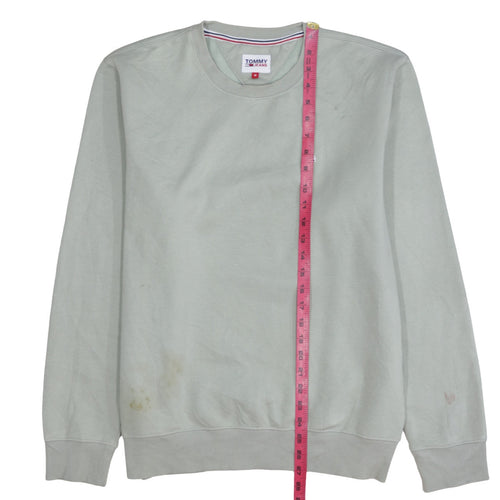 Tommy Jeans Men's Beige Crew Neck Sweatshirt M Pullover Classic Logo