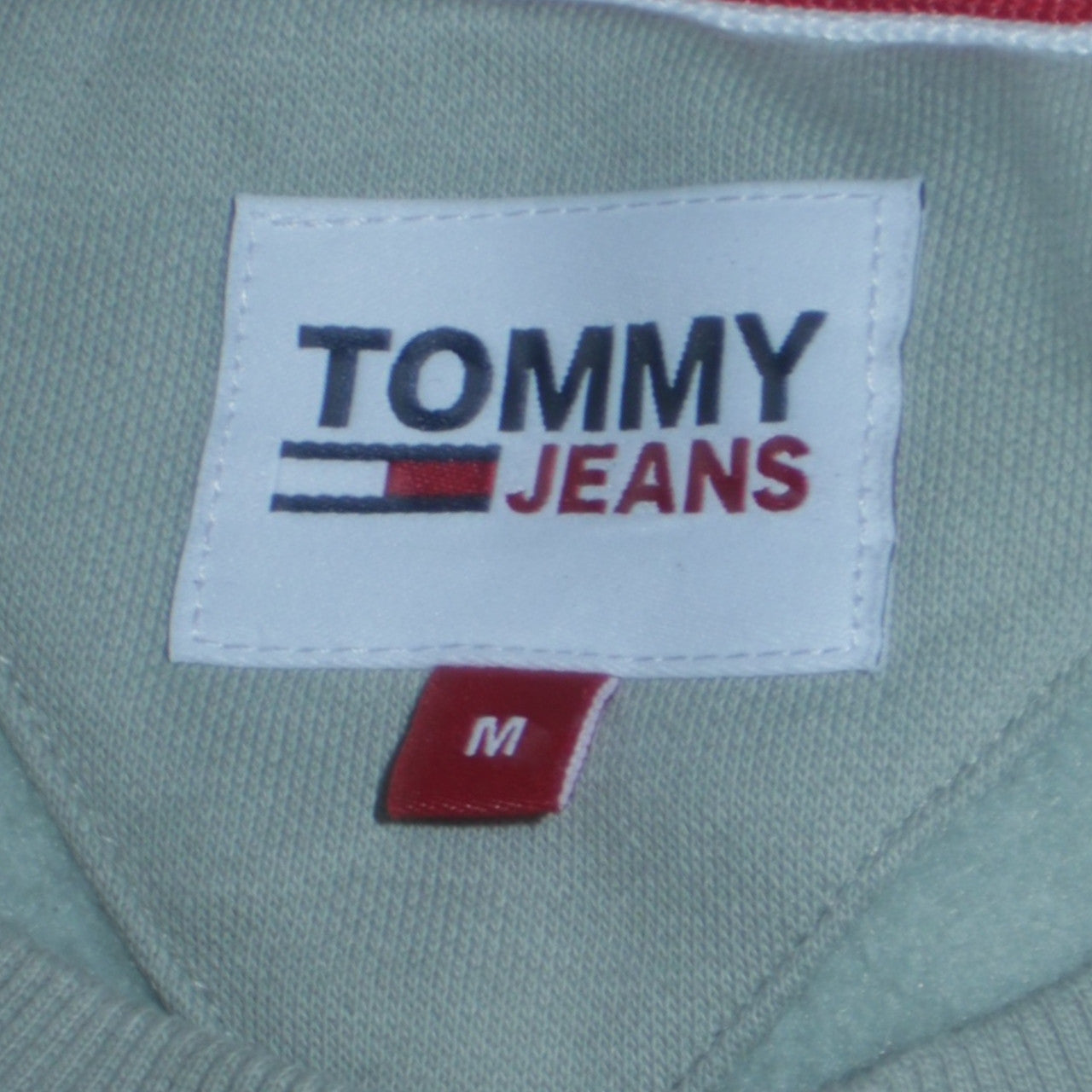 Tommy Jeans Men's Beige Crew Neck Sweatshirt M Pullover Classic Logo