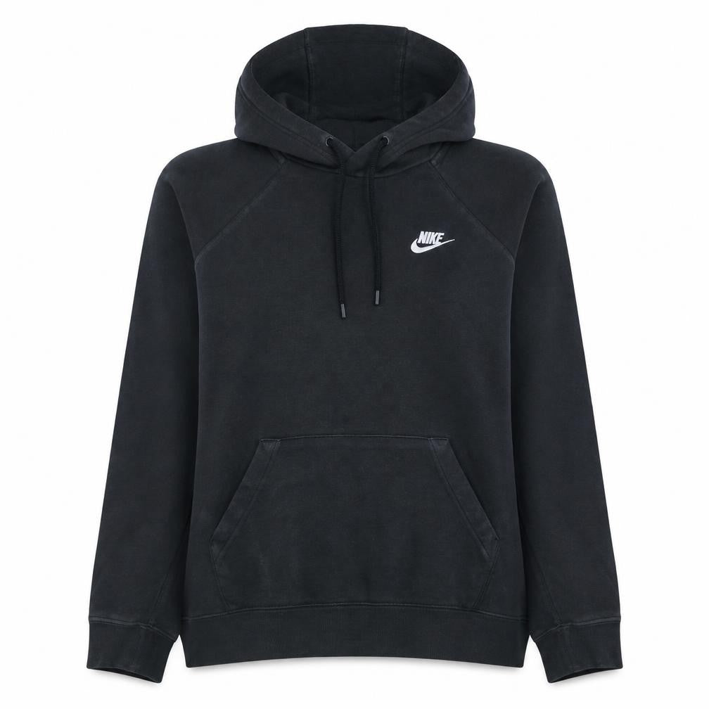 Front view of Nike Women's Black Medium Pullover Hoodie Sweatshirt