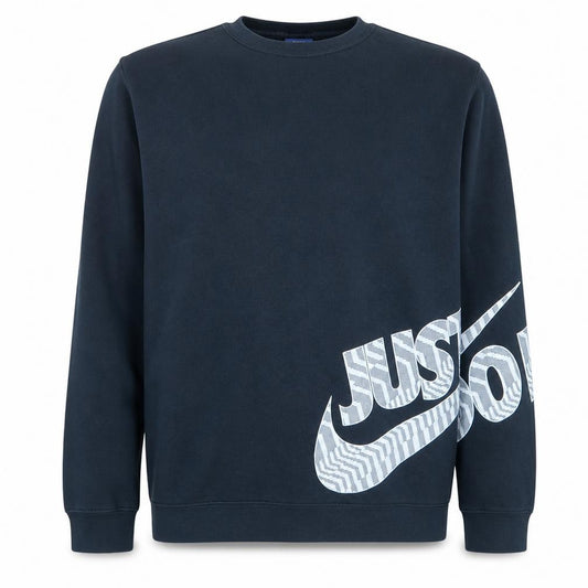 Front view of Nike Men's Black Medium Pullover Graphic Sweatshirt