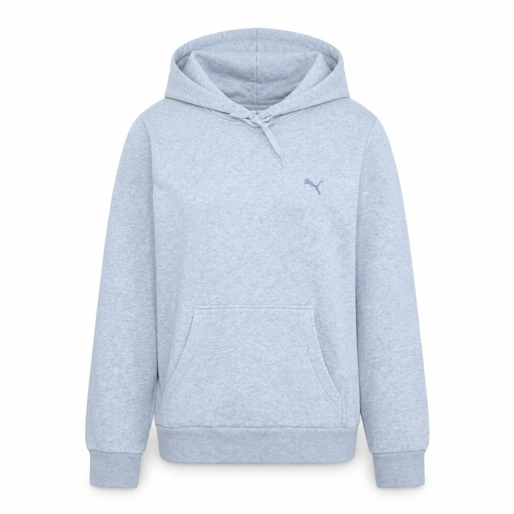 Front view of Puma Women Grey Pullover Hoodie, size 16, Hooded Sweatshirt