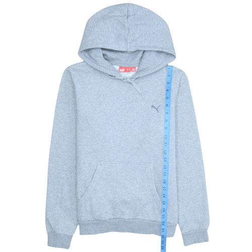 Puma Women Grey Pullover Hoodie Size 16 Hooded Sweatshirt