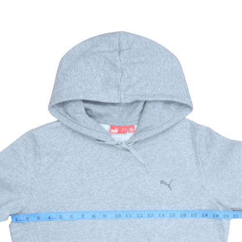 Puma Women Grey Pullover Hoodie Size 16 Hooded Sweatshirt