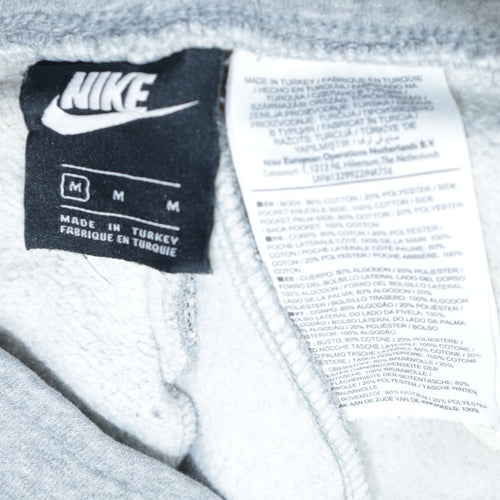 Nike Womens Grey Jogger Sweatpants Medium Tapered Fleece Comfort
