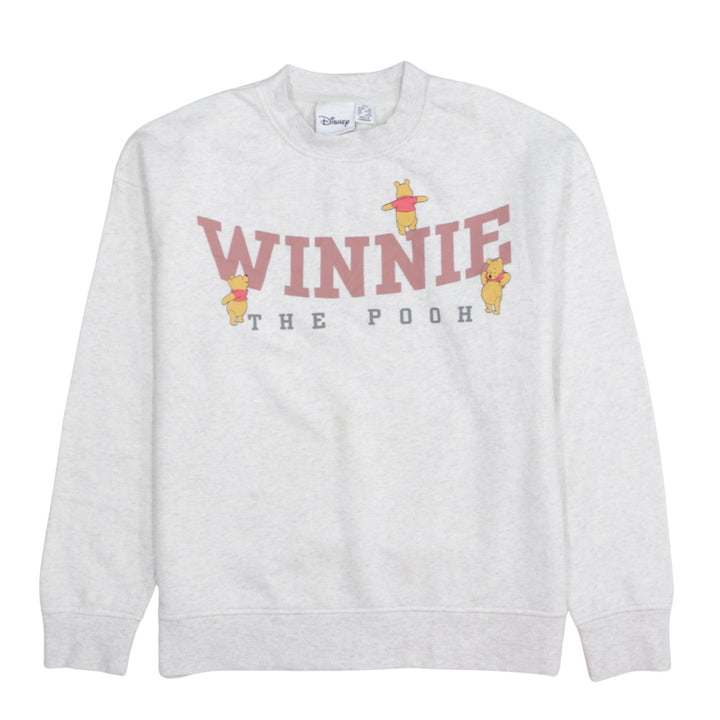 Disney Womens Grey Winnie the Pooh Pullover Sweatshirt 2XS