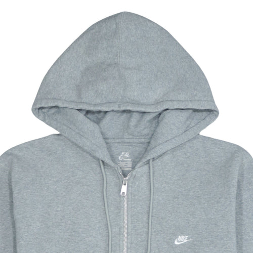 Nike Mens Grey Full Zip Hoodie L Sportswear Cotton Blend
