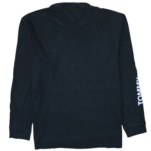 Tommy Jeans Men's Black XL Long Sleeve Cotton Regular Fit Top